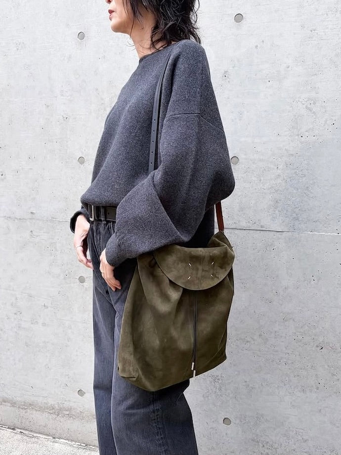 MM⑥ Maison Margiela / ドローストリング ホーボー スモール / khaki and black / SB1WC0026P8572