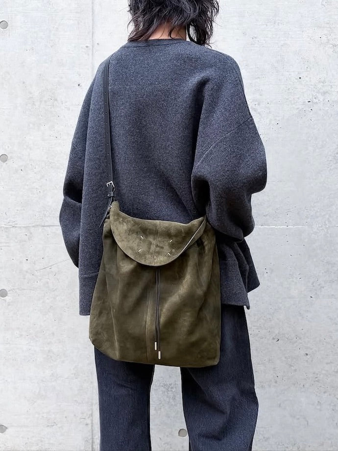 MM⑥ Maison Margiela / ドローストリング ホーボー スモール / khaki and black / SB1WC0026P8572