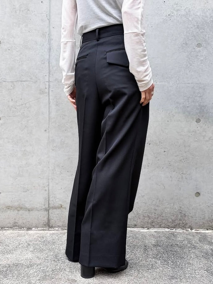 CINOH / TWO TUCK WIDE PANTS / BLACK / BF-PT-010