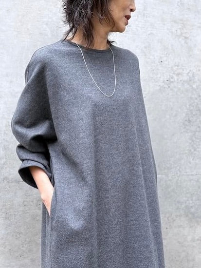 GALERIE VIE / ミルドスムース クルーネックワンピース / C.GRAY / 23065406302