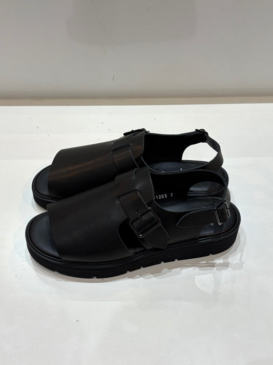 foot the coacher / OPEN TOE SANDALS(GLOXI CUT MID SOLE) / BLACK / FTC-2512003