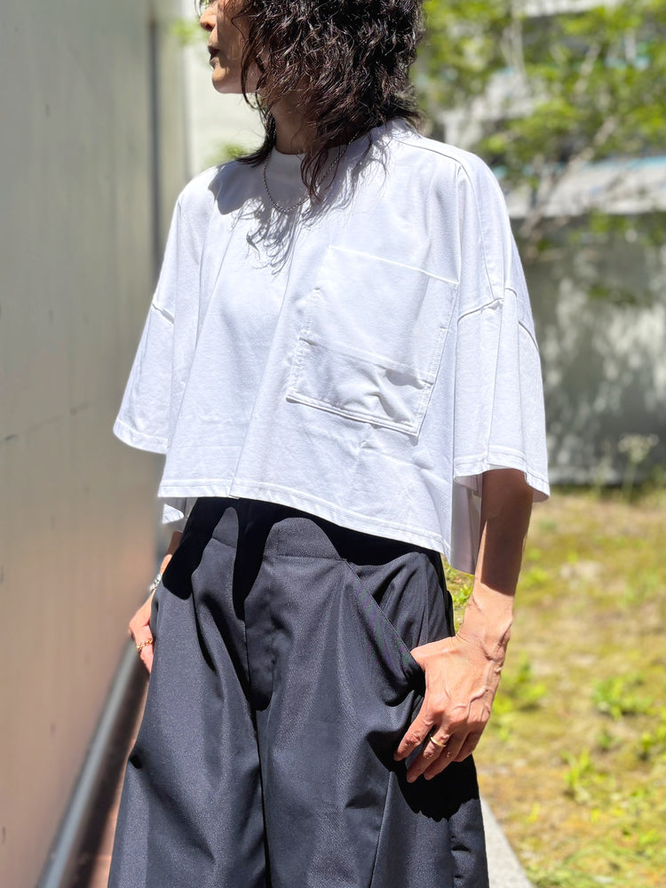 någonstans / loose pocket t-shirt / salt / 470JA880-0541