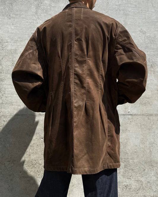DAIRIKU / Artificial Leather Hunting Jacket / Brown / 25AW J1