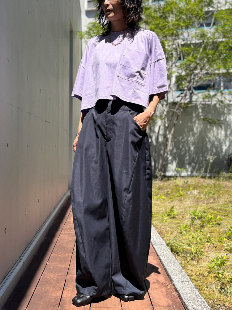 någonstans / loose pocket t-shirt / Lilac / 470JA880-0541