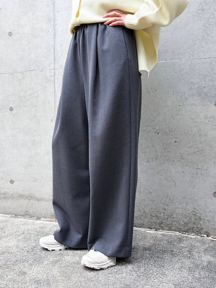ENFÖLD / RELAX WIDE PANTS / C.GRAY / 300IA231-2681