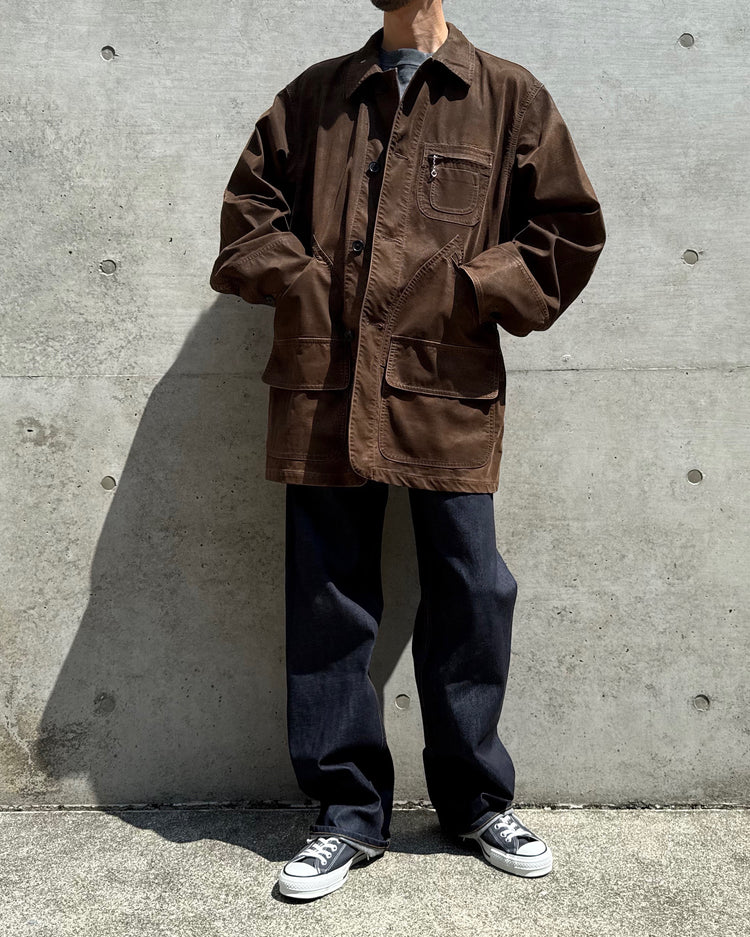DAIRIKU / Artificial Leather Hunting Jacket / Brown / 25AW J1