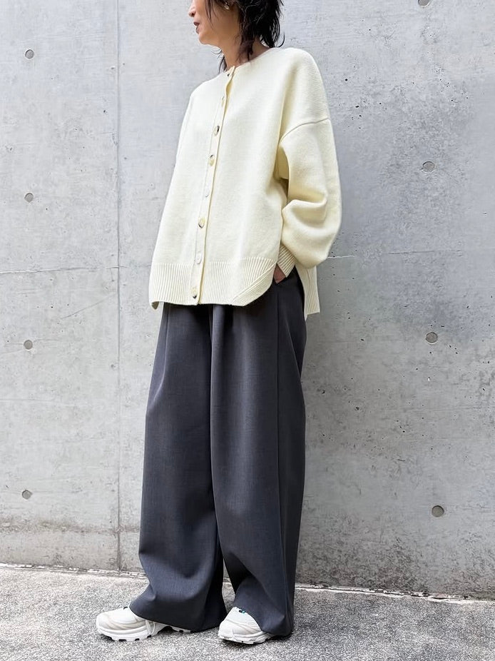 ENFÖLD / RELAX WIDE PANTS / C.GRAY / 300IA231-2681