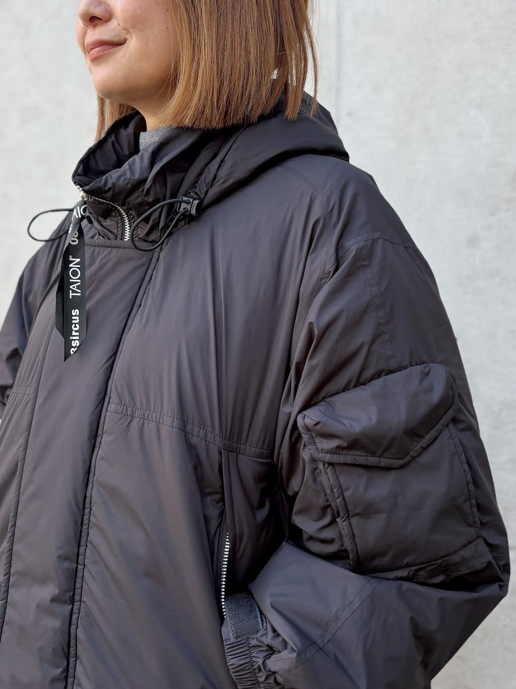 08sircus / 08sircus × TAION Down monster parka / black / S26AW-OT01