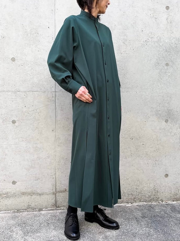 HYKE / MAXI SHIRT DRESS / GREEN / 16244