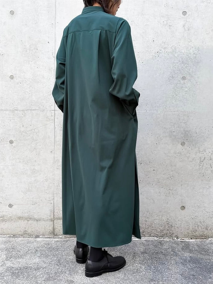 HYKE / MAXI SHIRT DRESS / GREEN / 16244