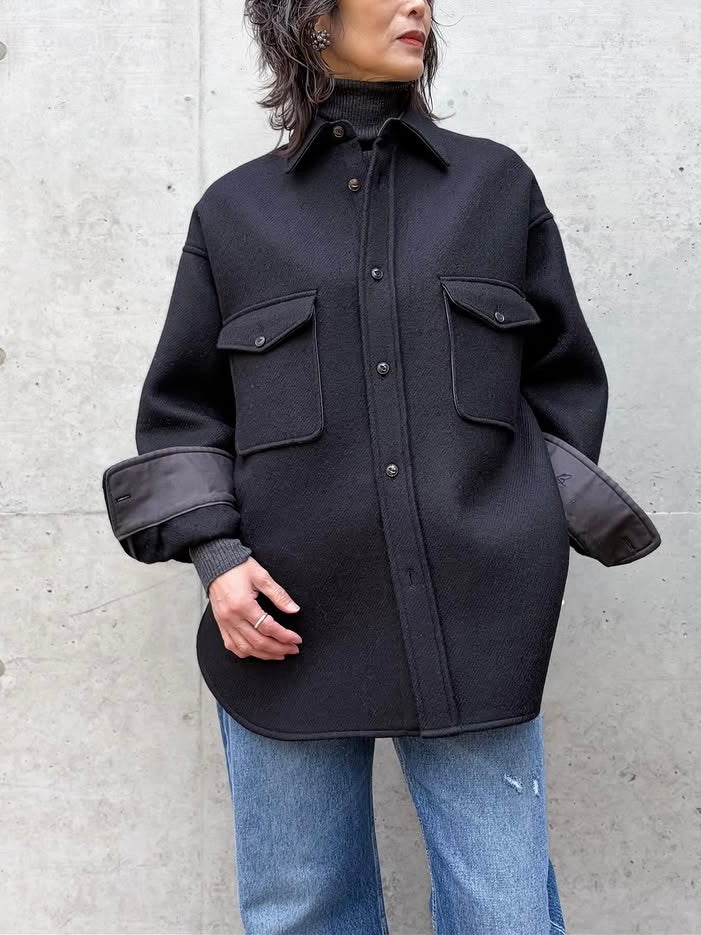 MADISONBLUE / CPO JK WOOL / NAVY / MB254-1011