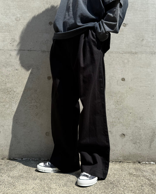 DAIRIKU / Cooper Adjuster Wide Chino Pants / Black / 25AW CP3