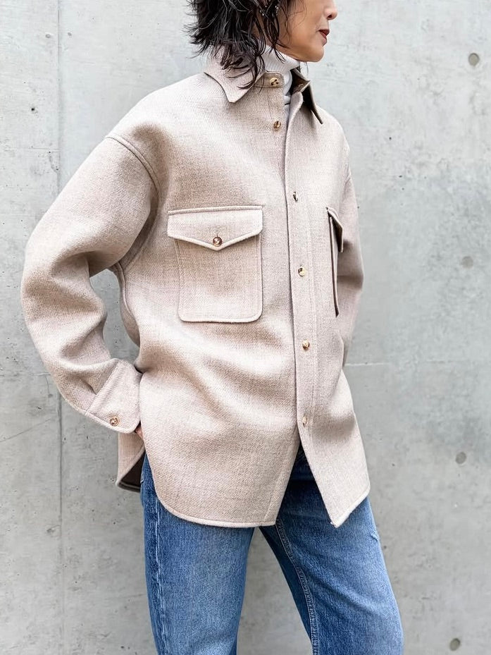 MADISONBLUE / CPO JK WOOL / BEIGE / MB254-1011