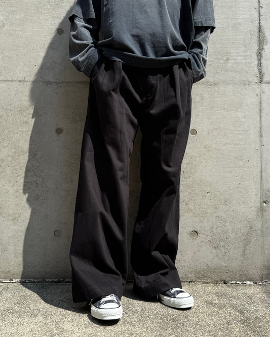DAIRIKU / Cooper Adjuster Wide Chino Pants / Black / 25AW CP3