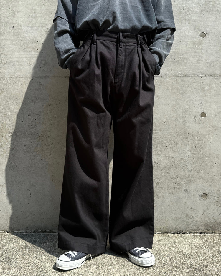 DAIRIKU / Cooper Adjuster Wide Chino Pants / Black / 25AW CP3