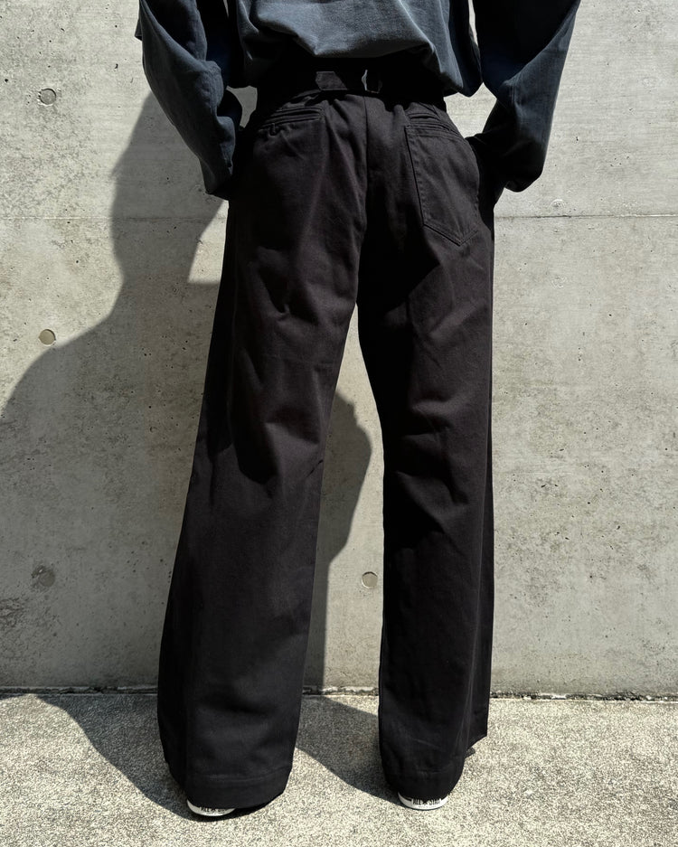 DAIRIKU / Cooper Adjuster Wide Chino Pants / Black / 25AW CP3