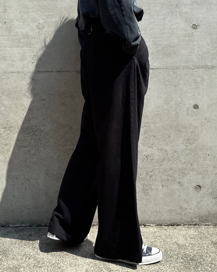 DAIRIKU / Cooper Adjuster Wide Chino Pants / Black / 25AW CP3
