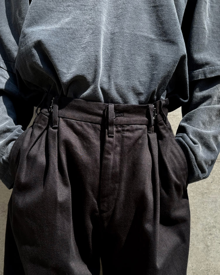 DAIRIKU / Cooper Adjuster Wide Chino Pants / Black / 25AW CP3