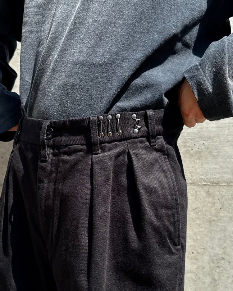 DAIRIKU / Cooper Adjuster Wide Chino Pants / Black / 25AW CP3