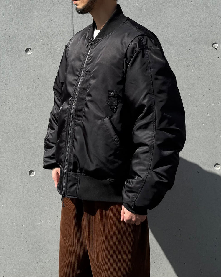 DAIWA PIER39 / TECH 2WAY MA-1 DOWN JACKET / BLACK / BW40025W