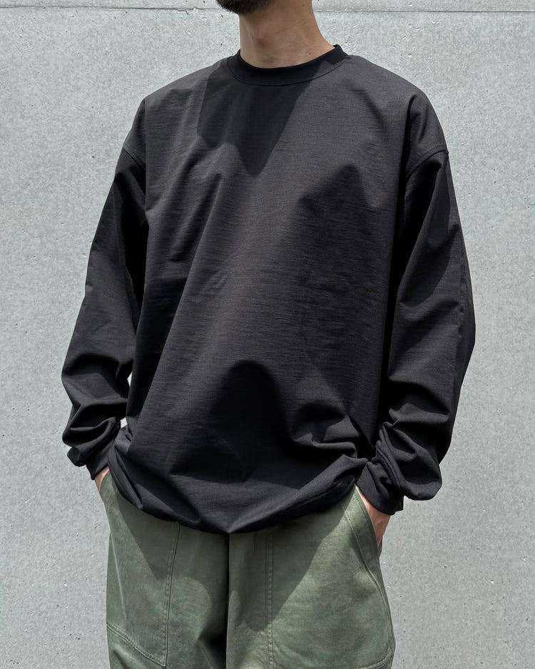 DAIWA PIER39 / TECH DRAWSTRING TEE L/S / BLACK / BE-31026W