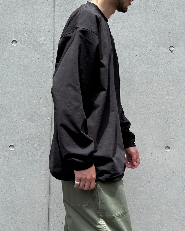 DAIWA PIER39 / TECH DRAWSTRING TEE L/S / BLACK / BE-31026W