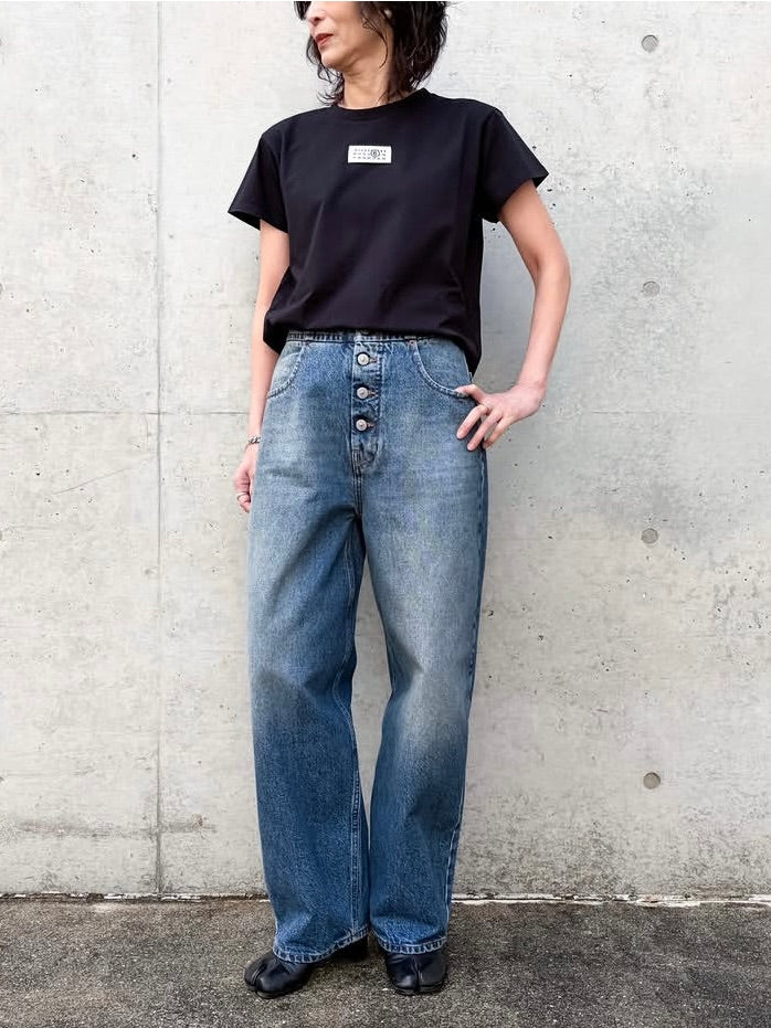 MM⑥ Maison Margiela / Numericコットン Tシャツ / BLACK / S52GC0327M20170