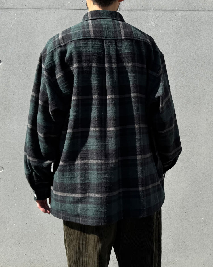 DESCENDANT / VANNING PLAID LS SHIRT / GREEN / 252TQDS-SHM04
