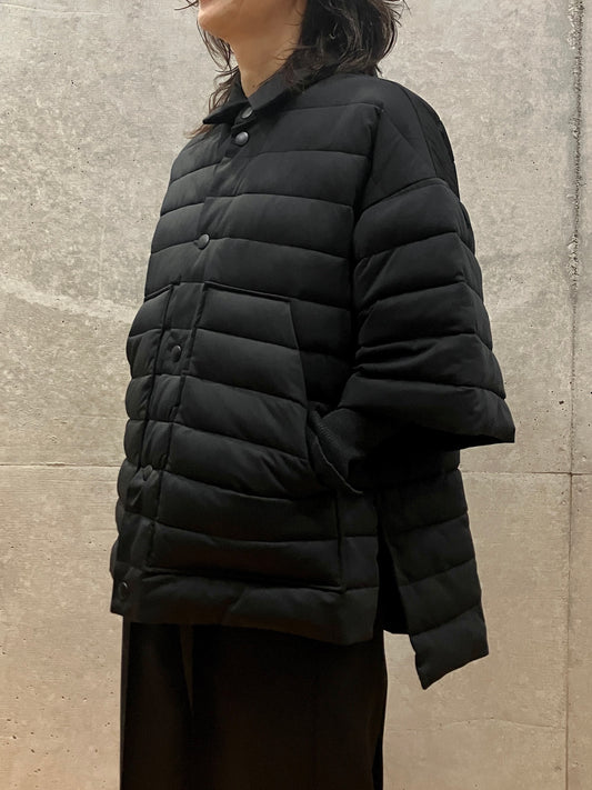 någonstans / half-sleeves batting shirt / black / 470IA130-0231