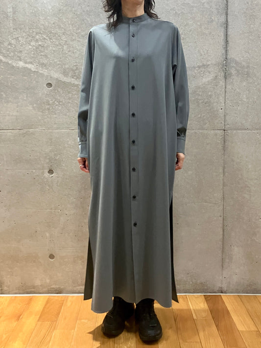HYKE / MAXI SHIRT DRESS / CHARCOAL / 16244