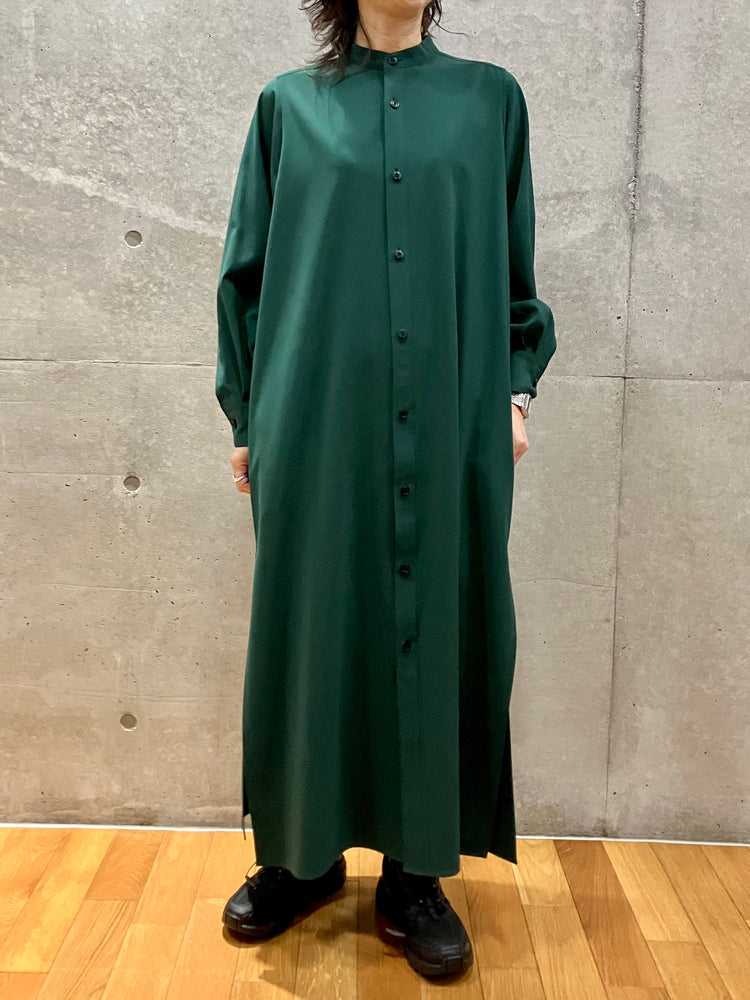 HYKE / MAXI SHIRT DRESS / GREEN / 16244