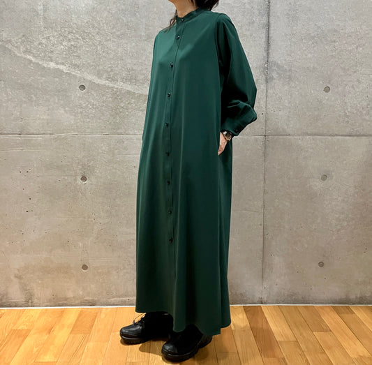 HYKE / MAXI SHIRT DRESS / GREEN / 16244