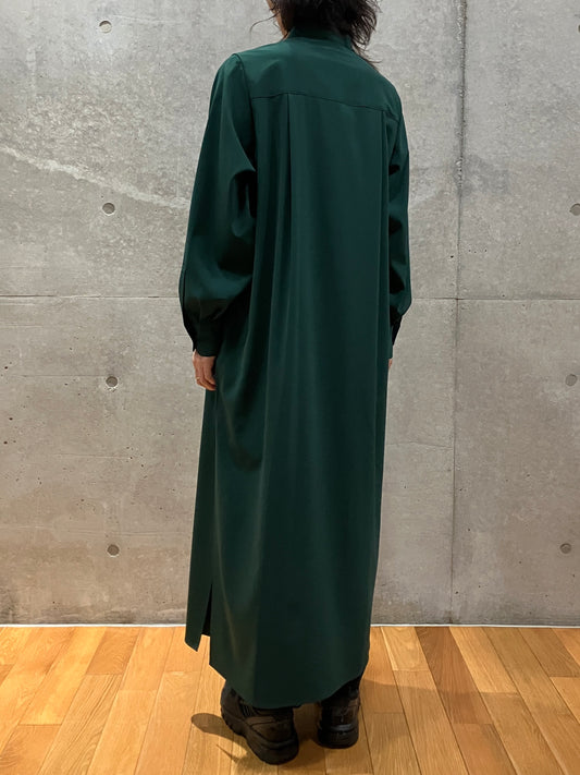 HYKE / MAXI SHIRT DRESS / GREEN / 16244