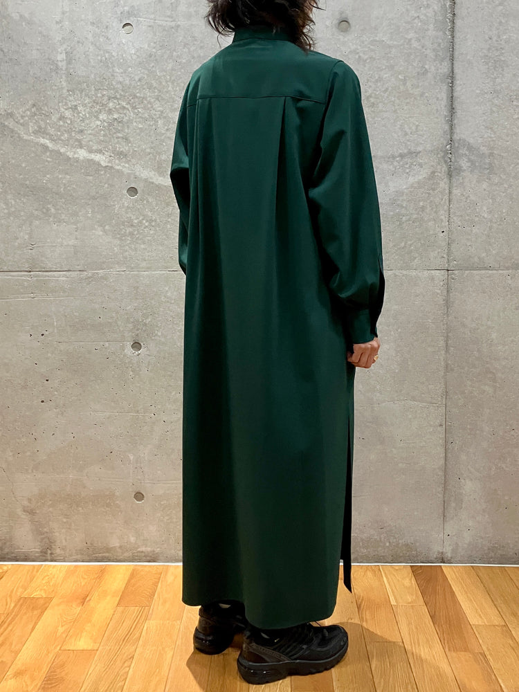 HYKE / MAXI SHIRT DRESS / GREEN / 16244