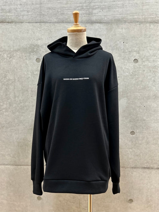 någonstans / embroidery hoodie / black / 470IA180-0251
