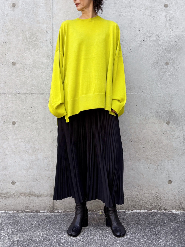 ENFÖLD / BOX WIDE PULLOVER / Lime / 300JA270-0211