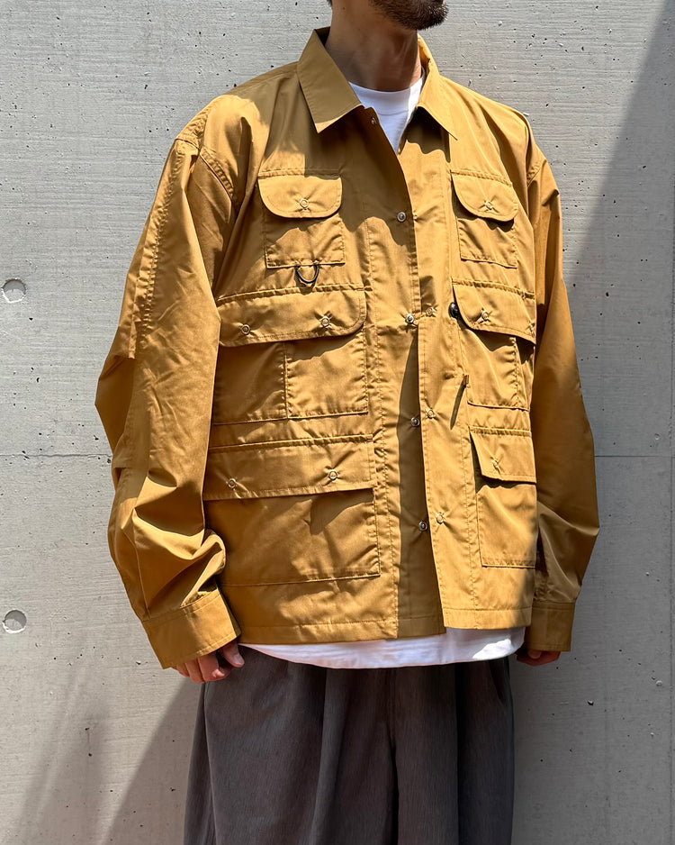 DAIWA PIER39 / TECH MULTI FISHING POCKET SHIRT L/S SOLID / BROWN / BE-86026W