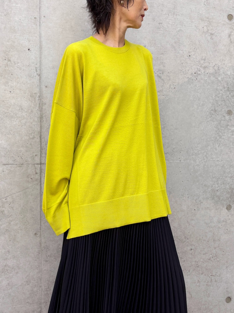 ENFÖLD / BOX WIDE PULLOVER / Lime / 300JA270-0211