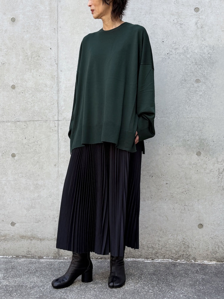 ENFÖLD / BOX WIDE PULLOVER / Dark Green / 300JA270-0211