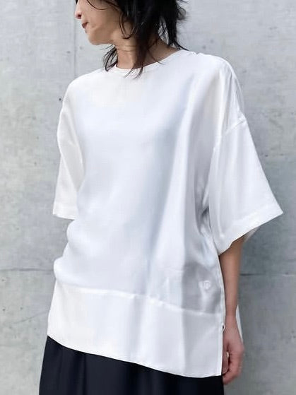 BLAMINK / インティメイト シルク ショートスリーブ / WHITE / 7939-230-0004