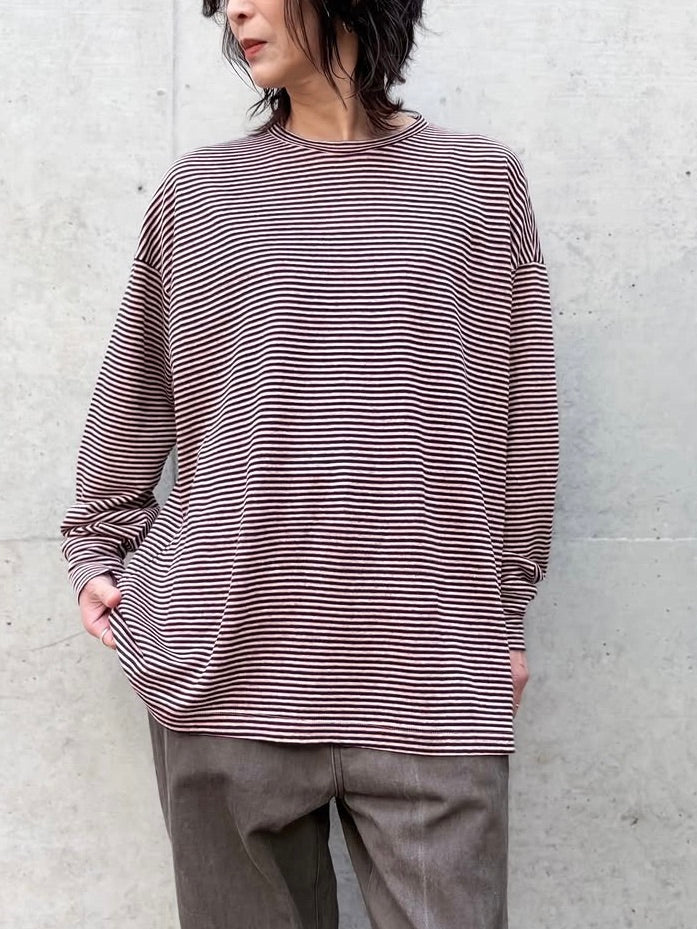 BLAMINK / RESORT マルチボーダーロングスリーブ / NAVY / 7912-200-0004