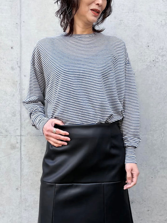 BLAMINK / RESORT マルチボーダーロングスリーブ / ROYAL / 7912-200-0004