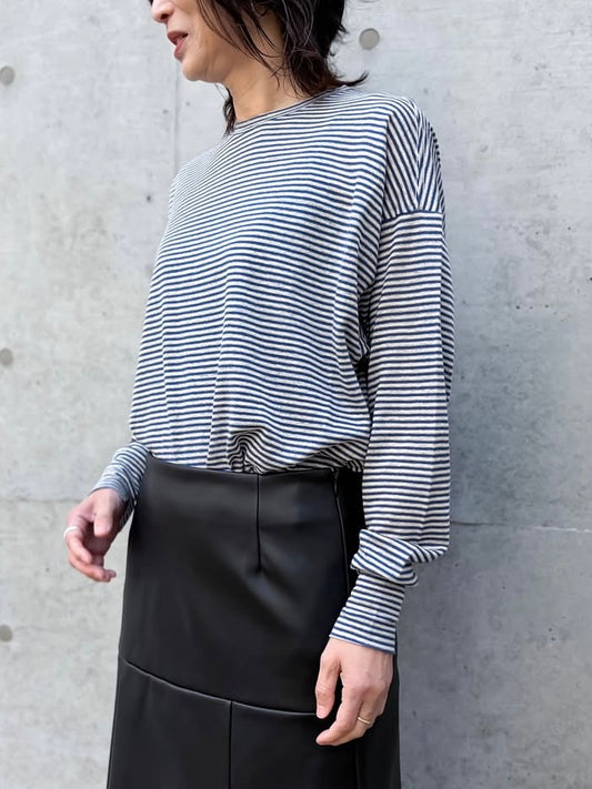 BLAMINK / RESORT マルチボーダーロングスリーブ / ROYAL / 7912-200-0004