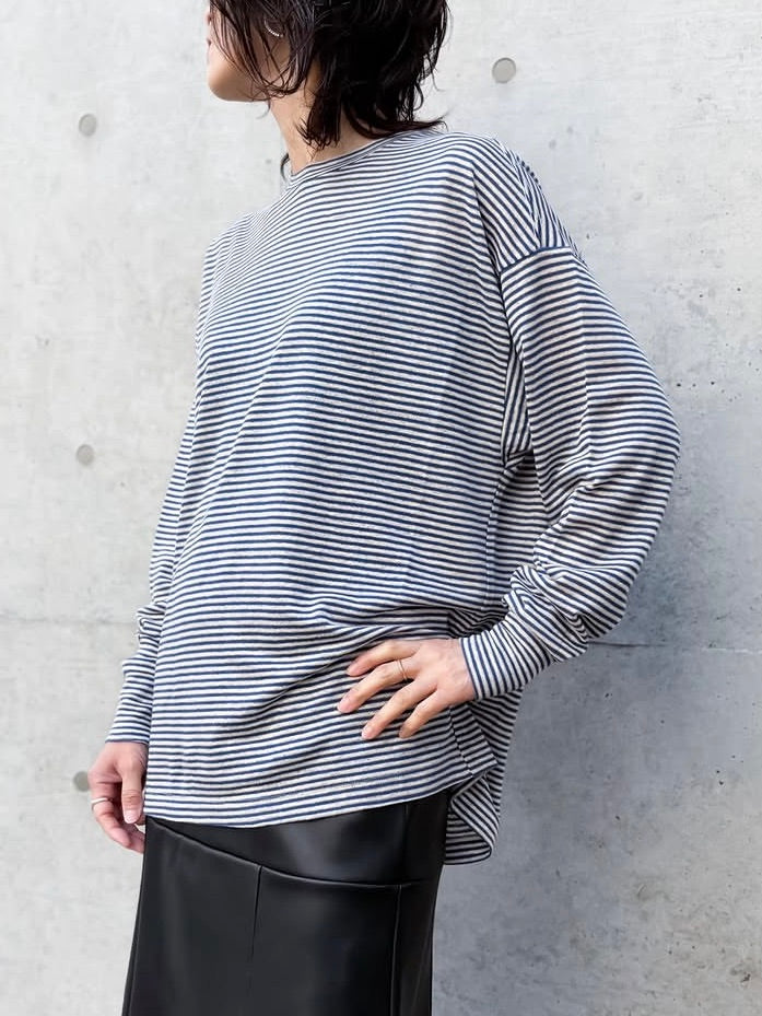 BLAMINK / RESORT マルチボーダーロングスリーブ / ROYAL / 7912-200-0004