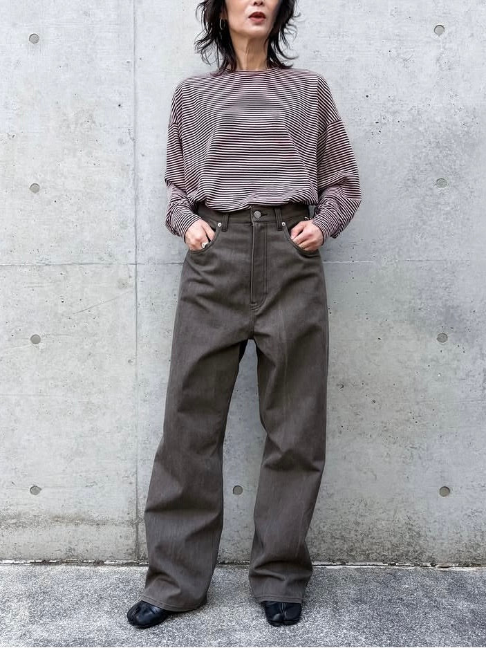 BLAMINK / RESORT コットン5ポケットパンツ / DK.BROWN / 7914-200-0014
