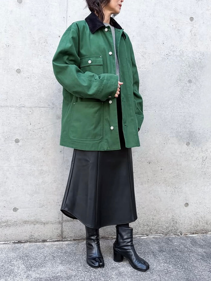 BLAMINK / RESORT コットンカバーオール / DK.GREEN / 7925-200-0015
