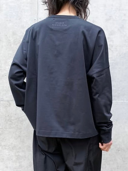 STUDIO NICHOLSON / LOOP LONG SLEEVE T-SHIRT / BLACK