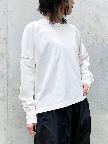 STUDIO NICHOLSON / LOOP LONG SLEEVE T-SHIRT / OPTIC WHITE