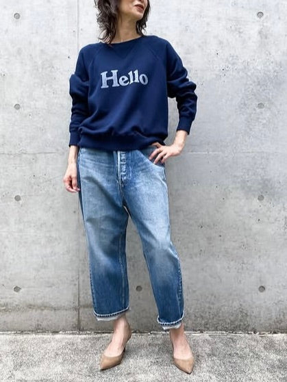 MADISONBLUE / HELLO SWEAT L/S URAKE DYED / NAVY / MB251-7701