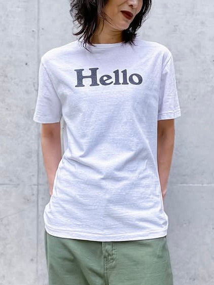 MADISONBLUE / HELLO CREW NECK TEE / WHITE / MB000-7001
